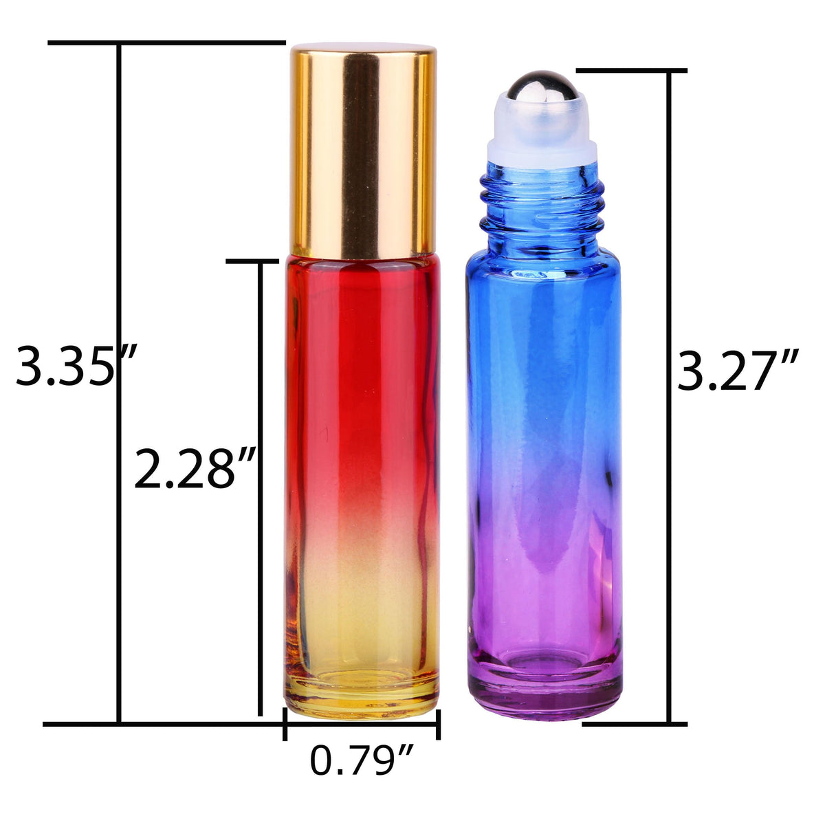 inice 10ml essential oils roller bottles displayed with cleaning brush and bottle opener