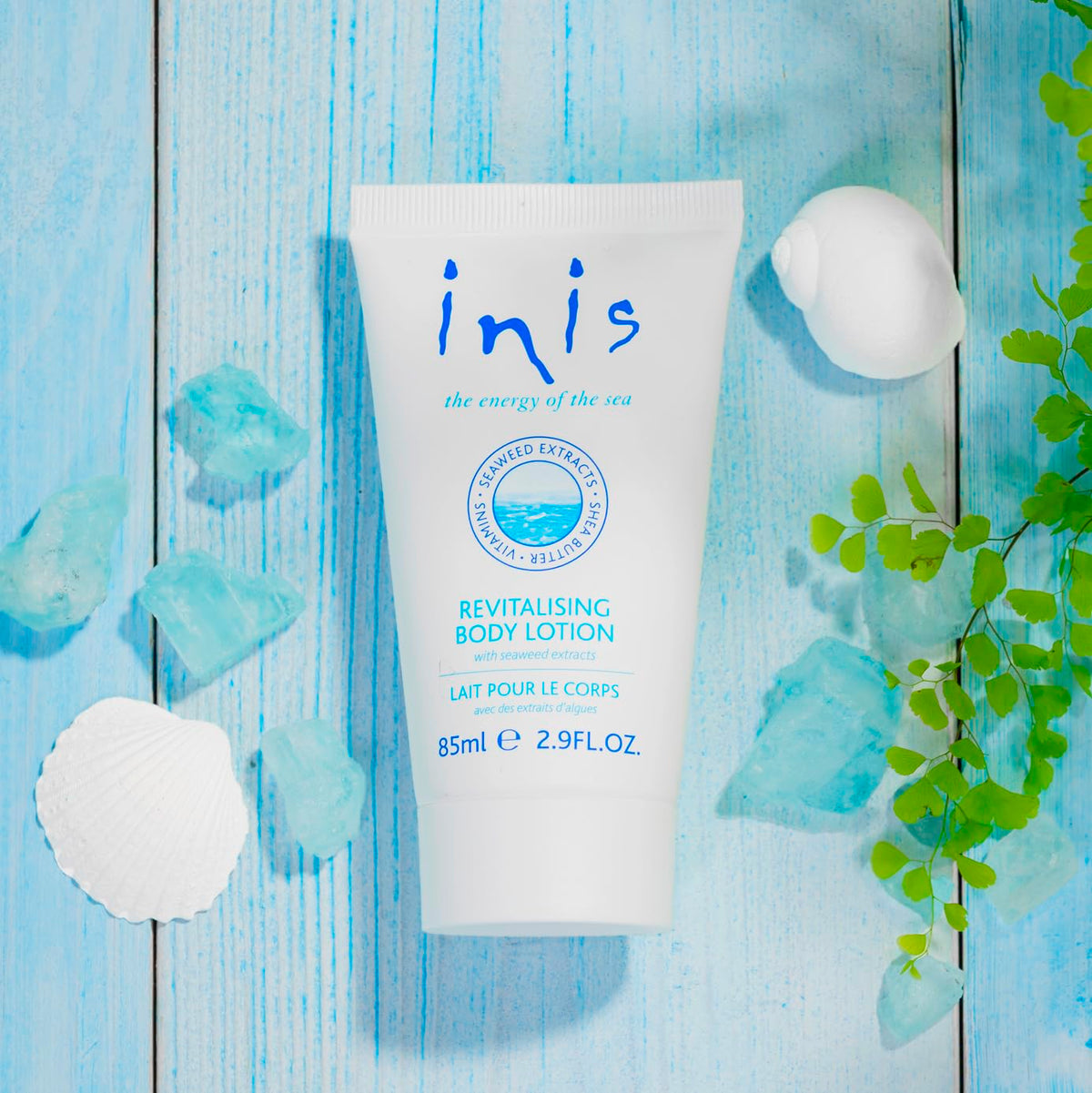 Inis Revitalizing Body Lotion 2.9 fl oz side view
