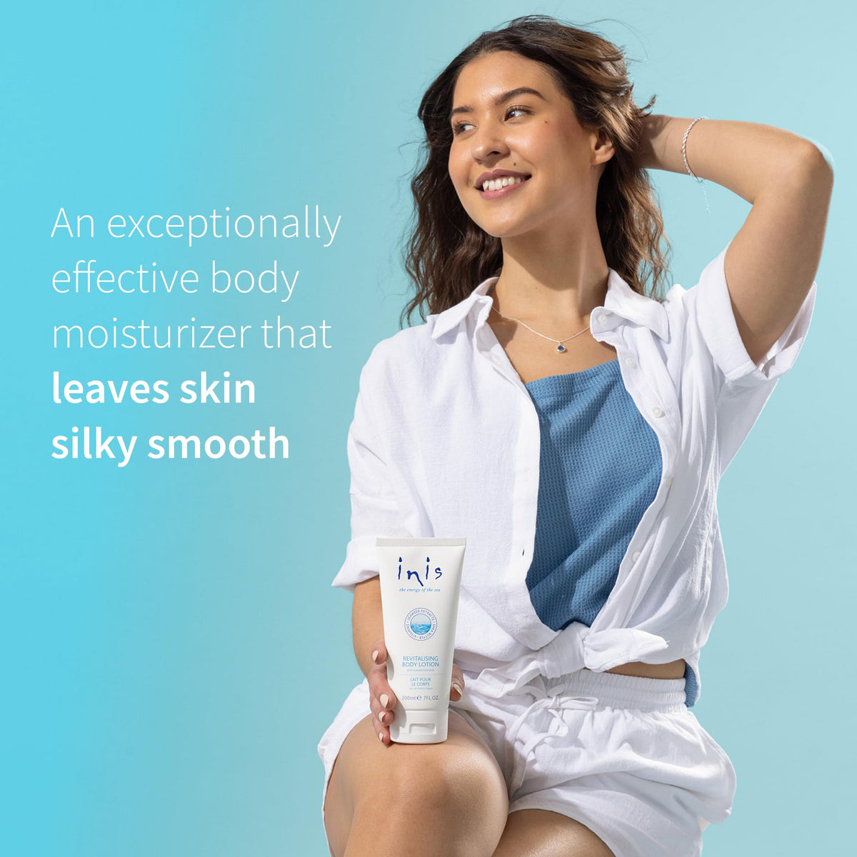 Inis Revitalizing Body Lotion cap open