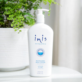 Inis Revitalizing Body Lotion pump top view