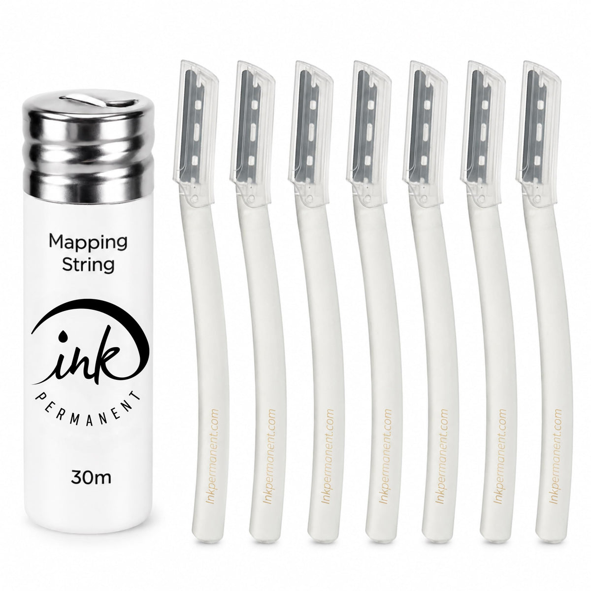 Ink Permanent Face Razors for Women, 7 Brow Razors front view