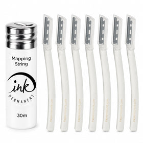 Ink Permanent Face Razors for Women, 7 Brow Razors front view