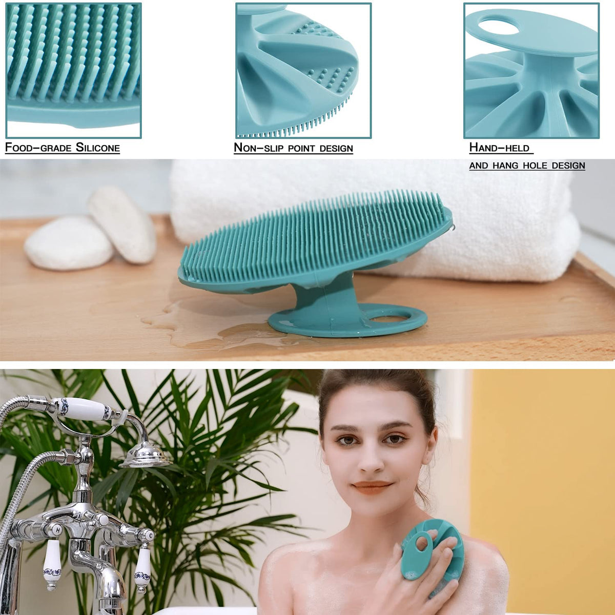 INNERNEED Silicone Body Brush hanging for storage
