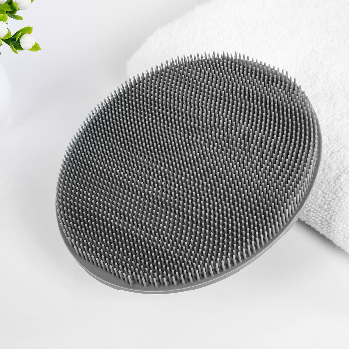INNERNEED Silicone Body Cleansing Brush close-up of silicone material