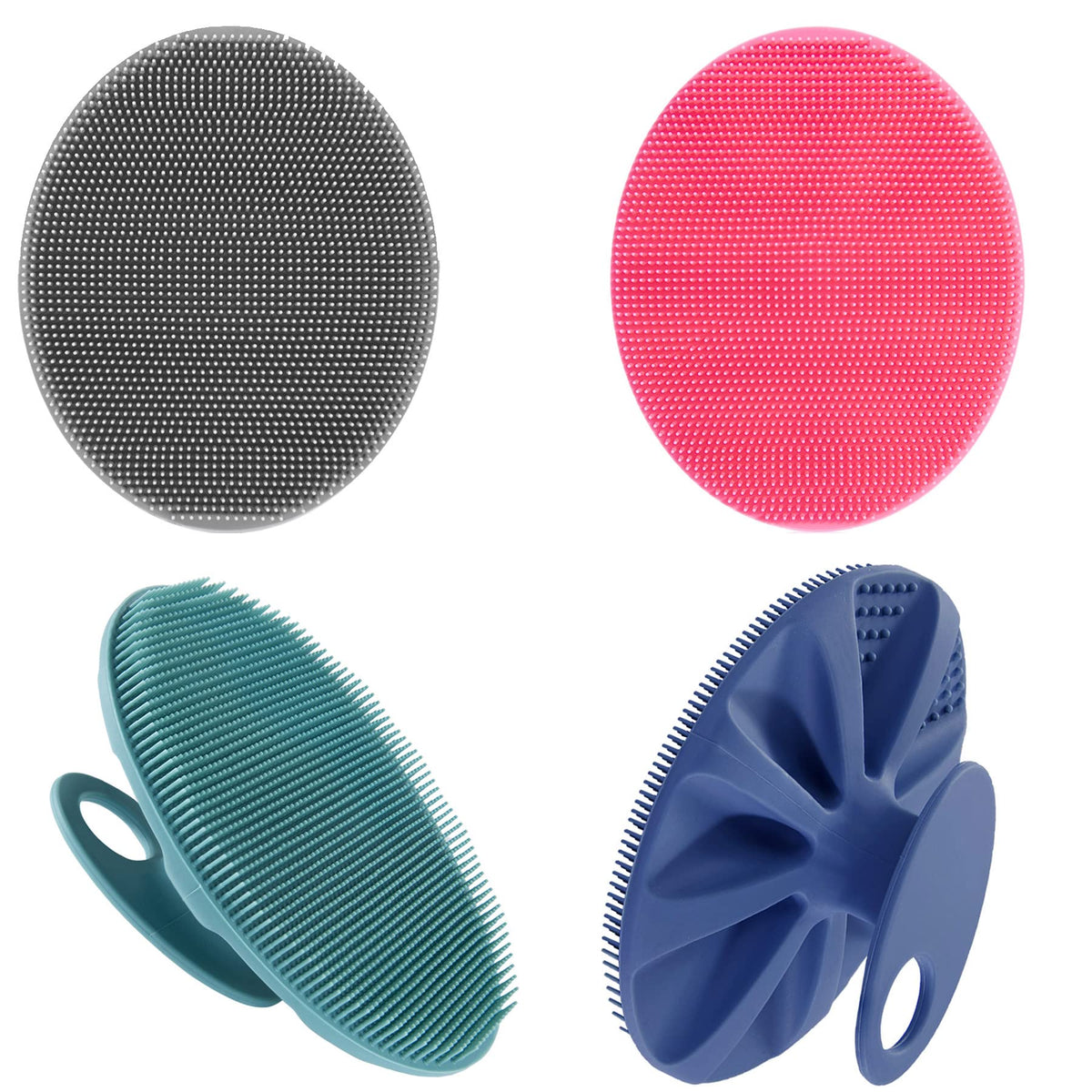 INNERNEED Silicone Body Cleansing Brush front view in multiple colours