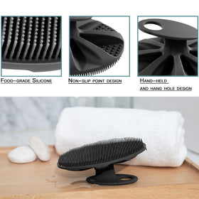 INNERNEED Silicone Body Cleansing Brush showing hand-clip handle