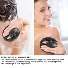 INNERNEED Silicone Body Cleansing Brush side view with soft bristles