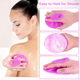 INNERNEED Silicone Body Cleansing Brush with hand-clip handle