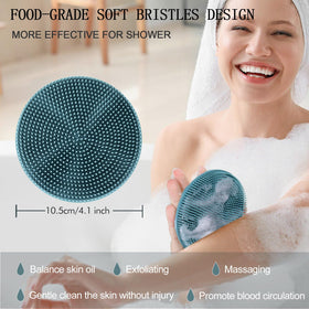 INNERNEED silicone body scrubber close-up of soft bristles