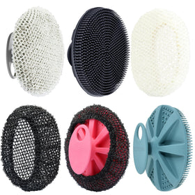 INNERNEED Silicone Body Scrubber front view with ergonomic handle