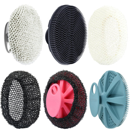 INNERNEED Silicone Body Scrubber front view with ergonomic handle