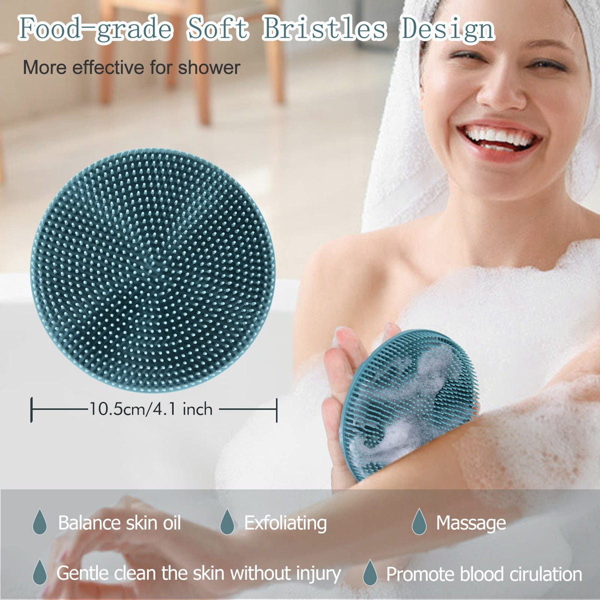 INNERNEED silicone body scrubber hanging for drying