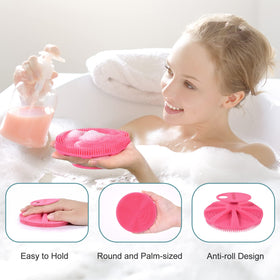 INNERNEED silicone body scrubber lifestyle scene in bathroom