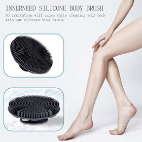INNERNEED silicone body scrubber with ergonomic grip handle