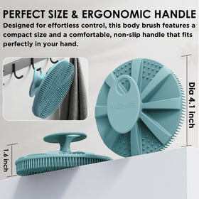 INNERNEED Silicone Body Scrubber with nylon mesh cover