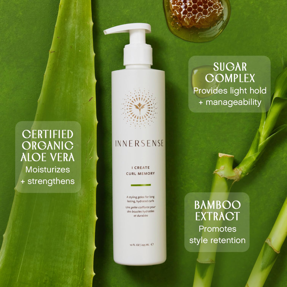 INNERSENSE I Create Curl Memory Styling Cream 10oz with bamboo extract