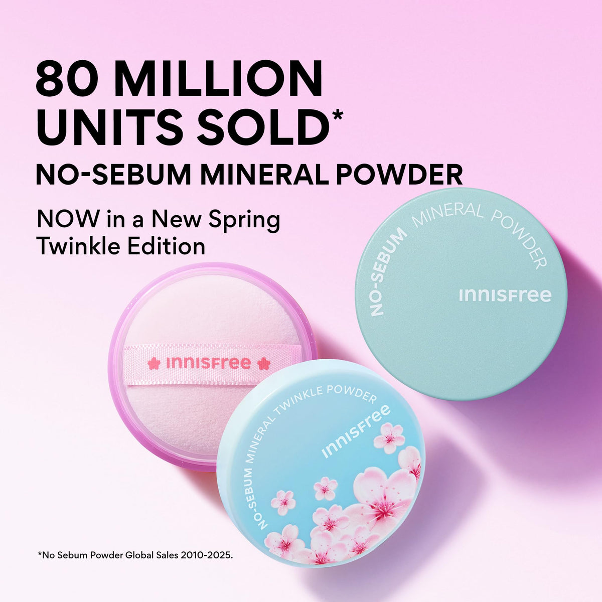 innisfree Cherry Blossom No Sebum Mineral Powder application process