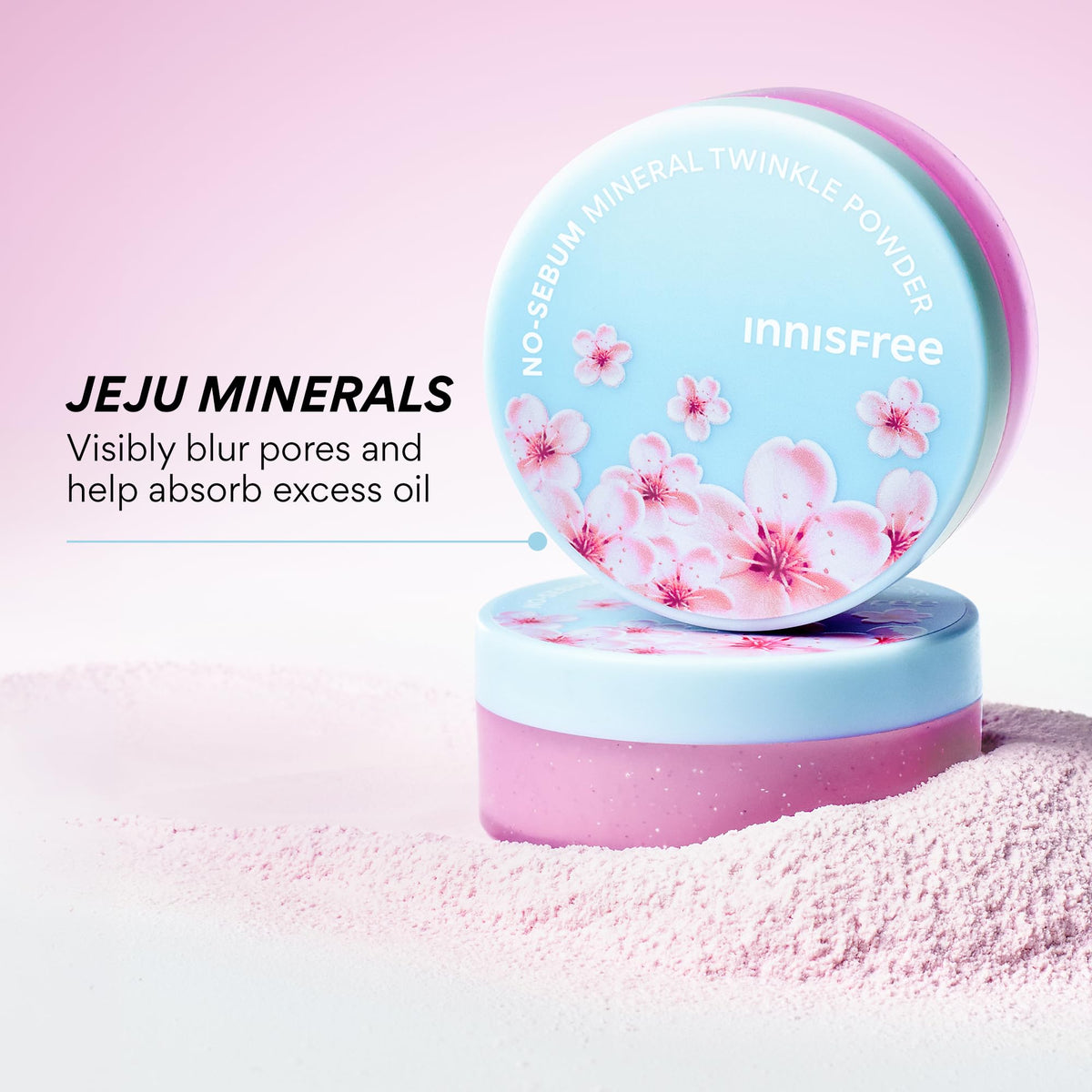 innisfree Cherry Blossom No Sebum Mineral Powder in Cherry Blossom shade