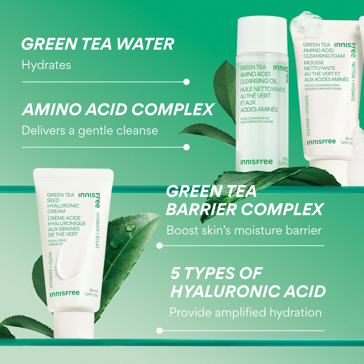 innisfree Cleansing Foam lathering on hands