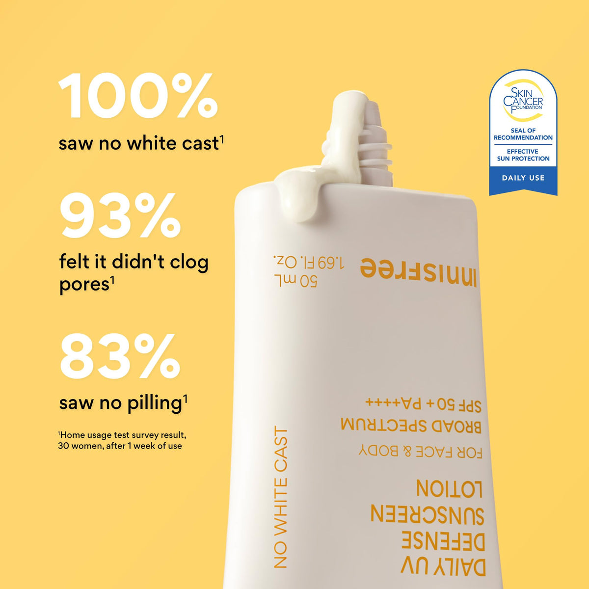 innisfree Daily UV Defense Sunscreen SPF 50+ side view
