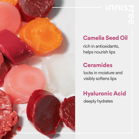 innisfree Dewy Tint Lip Balm close-up showing texture