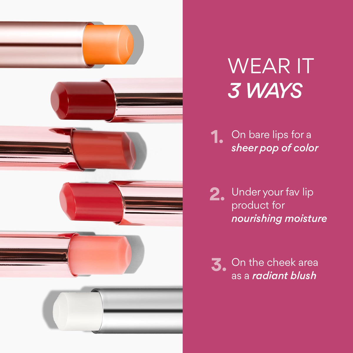 innisfree Dewy Tint Lip Balm swatch on skin