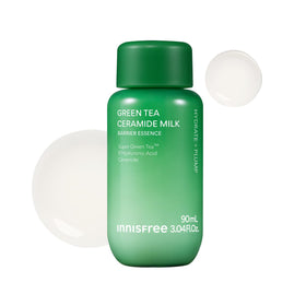 innisfree Green Tea Ceramide Milk Mini front view with packaging