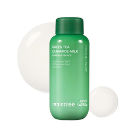 innisfree Green Tea Ceramide Milk Toner front view with cap