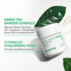 innisfree Green Tea Seed Hyaluronic Acid Cream lifestyle scene