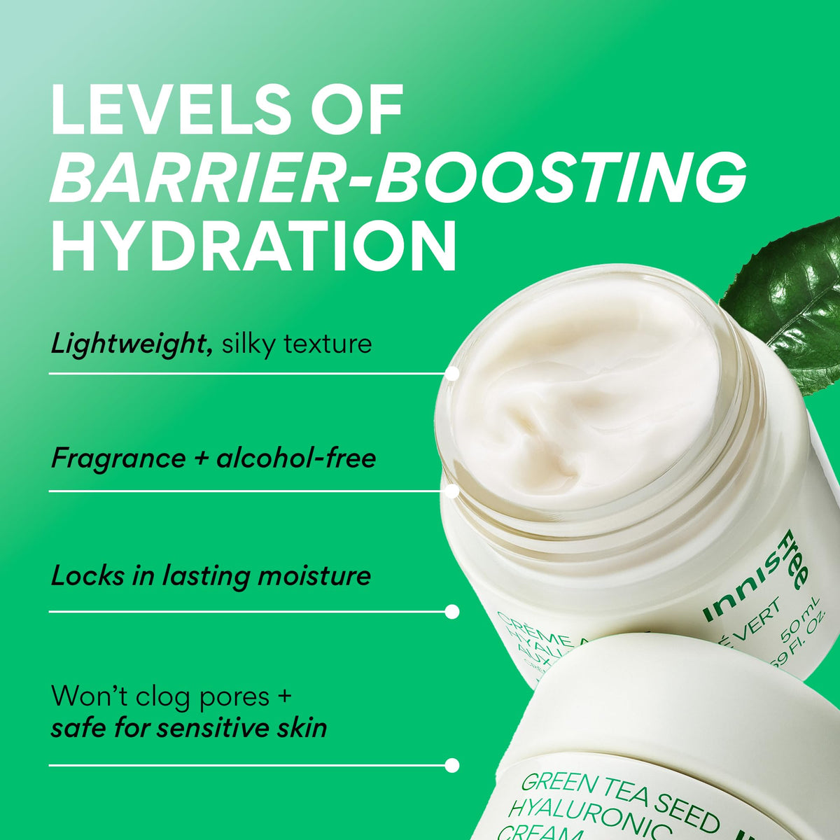 innisfree Green Tea Seed Hyaluronic Acid Cream packaging