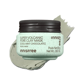 innisfree Mint Chocolate Super Volcanic Clay Mask front view with packaging