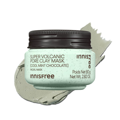 innisfree Mint Chocolate Super Volcanic Clay Mask front view with packaging