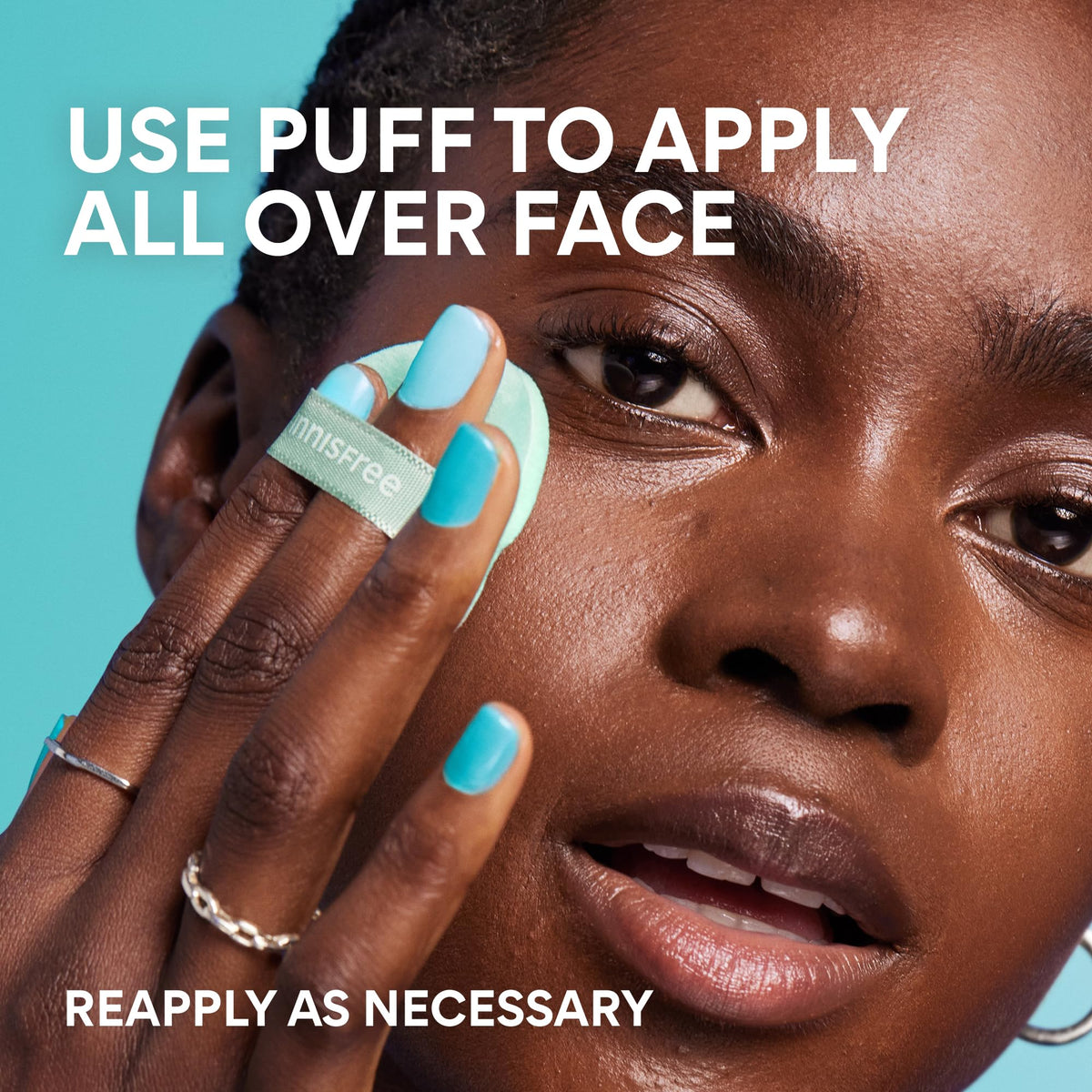 innisfree No Sebum Matte Mineral Powder 50g with texture close-up