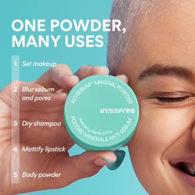 innisfree No Sebum Mineral Powder Jumbo puff applicator