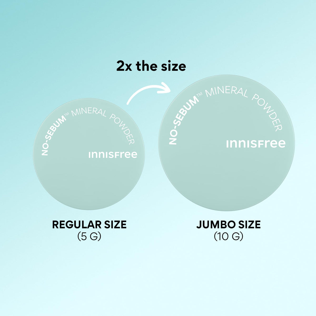 innisfree No Sebum Mineral Powder Jumbo with makeup products