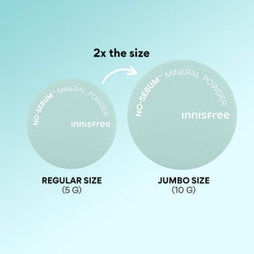 innisfree No Sebum Mineral Powder Jumbo with makeup products