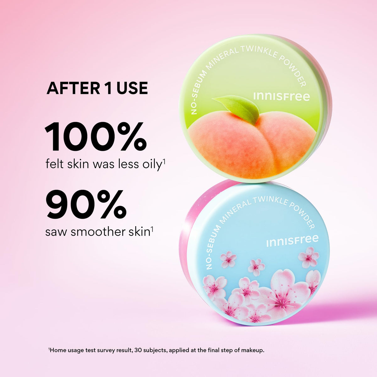 innisfree Peach Blossom No Sebum Mineral Powder texture close-up