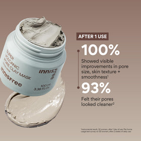 innisfree Super Volcanic Pore Clay Mask application on skin