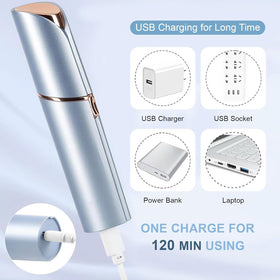 innobeaut Electric Facial Hair Remover in travel pouch for portability