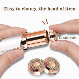 innobeaut Electric Facial Hair Remover with two replacement heads displayed