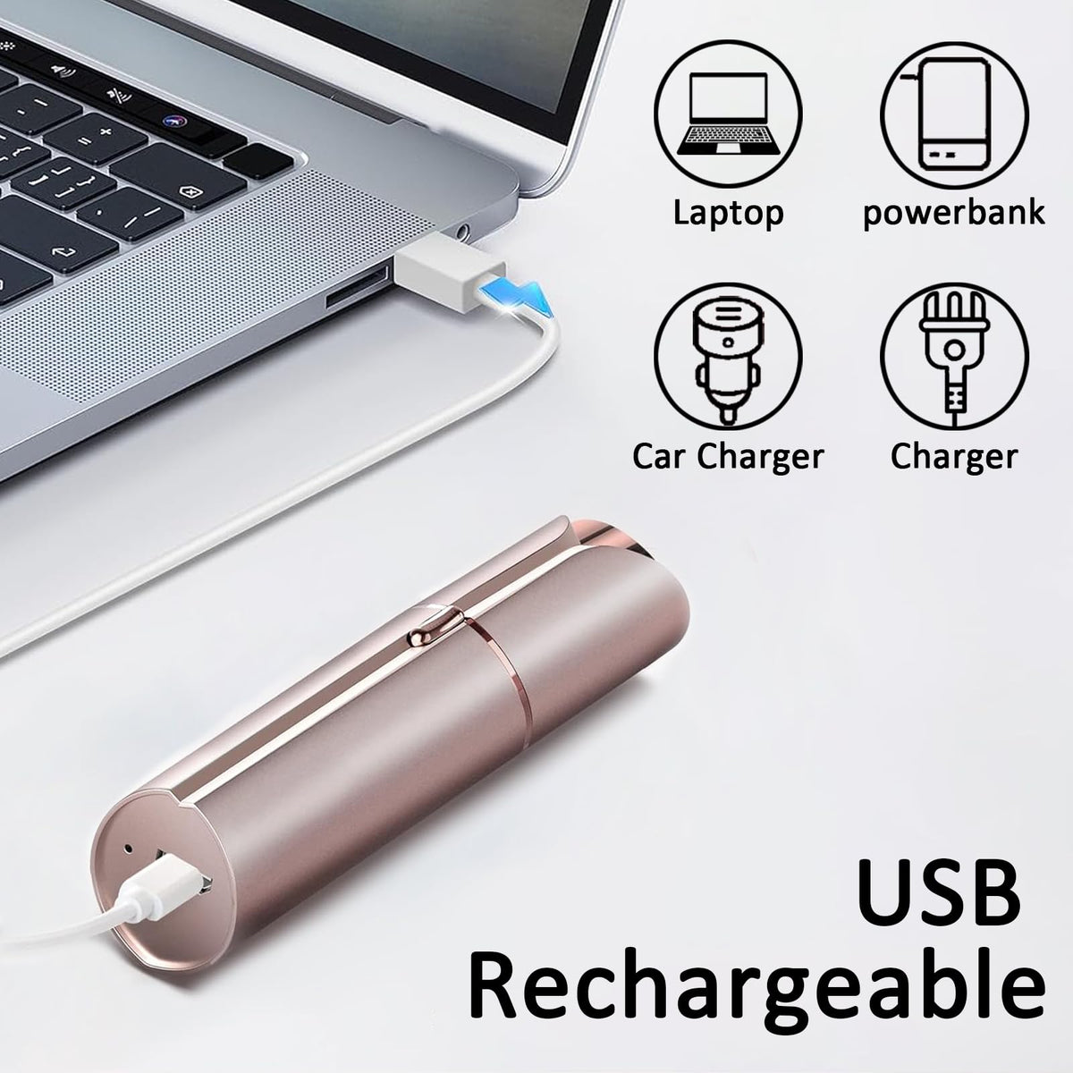 innobeaut face shaver in a makeup bag for portability