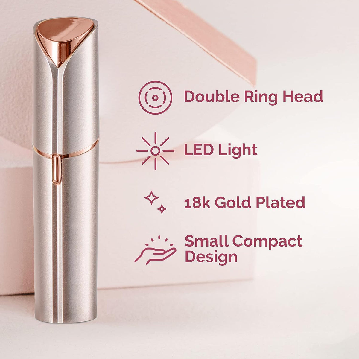 innobeaut face shaver showing USB-C charging port