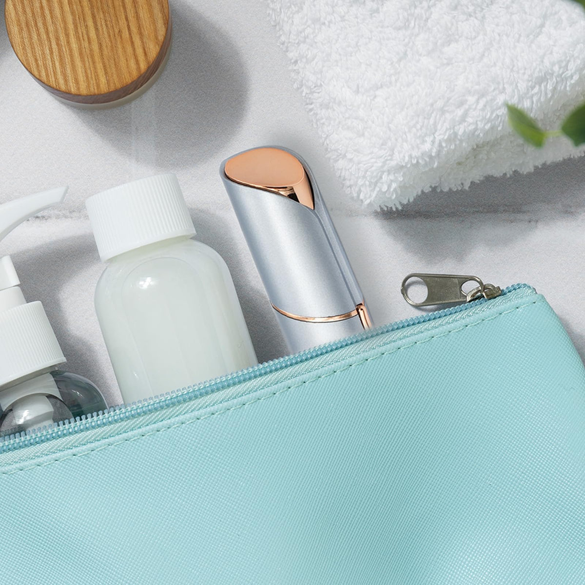 innobeaut facial hair remover in a makeup bag