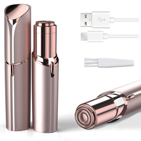 innobeaut Painless Electric Face Shaver front view in rose gold