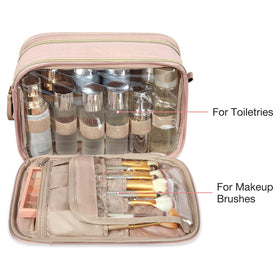 Inside view of BAGSMART toiletry bag with compartments