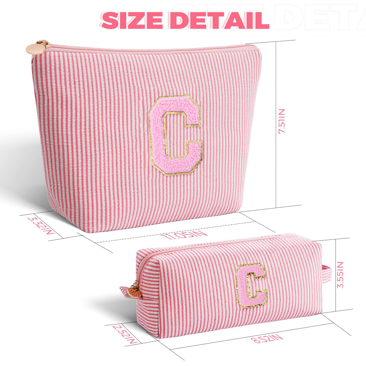 Inside view of Btffitting Cosmetic Bag Set showing storage space