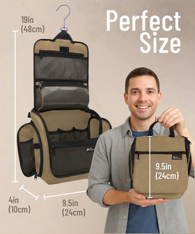 Inside view of DD D&D Wanderlust Toiletry Bag showing 10 compartments