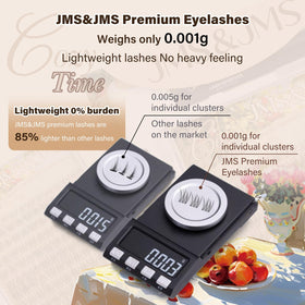 Inside view of JMS&JMS Lash Clusters Kit with lashes and accessories