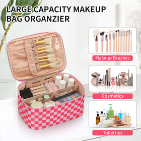 Inside view of OCHEAL Makeup Bag showing compartments