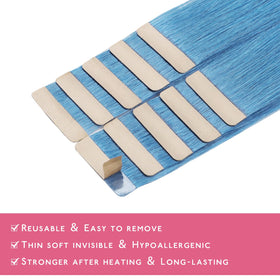 Installation of Wennalife SkyBlue tape in hair extensions